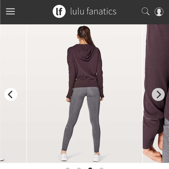 Lululemon Lead The Pack Hoodie Rulu Black Cherry Purple Running Stretch Sz 4 - Picture 13 of 13